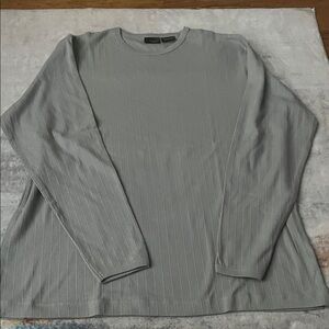 jf j.ferrar Textured Gray Long Sleeve Tee